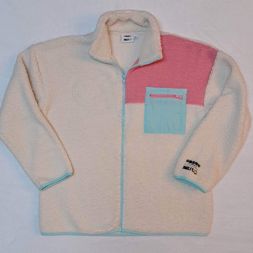 Samii Ryan x Smiley Sherpa Natural Zip Jacket - Picture 4 of 12